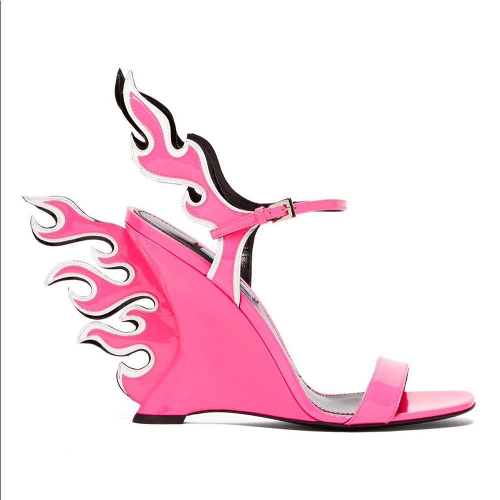 Prada flame wedges